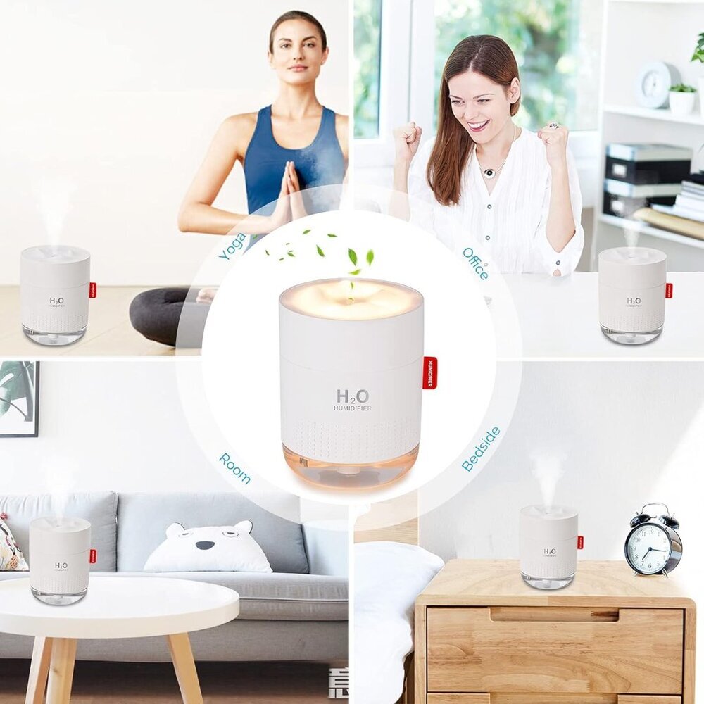 Portable Mini Humidifier, 500ml Small Cool Mist Humidifier, USB Personal Desktop - Picture 7 of 7